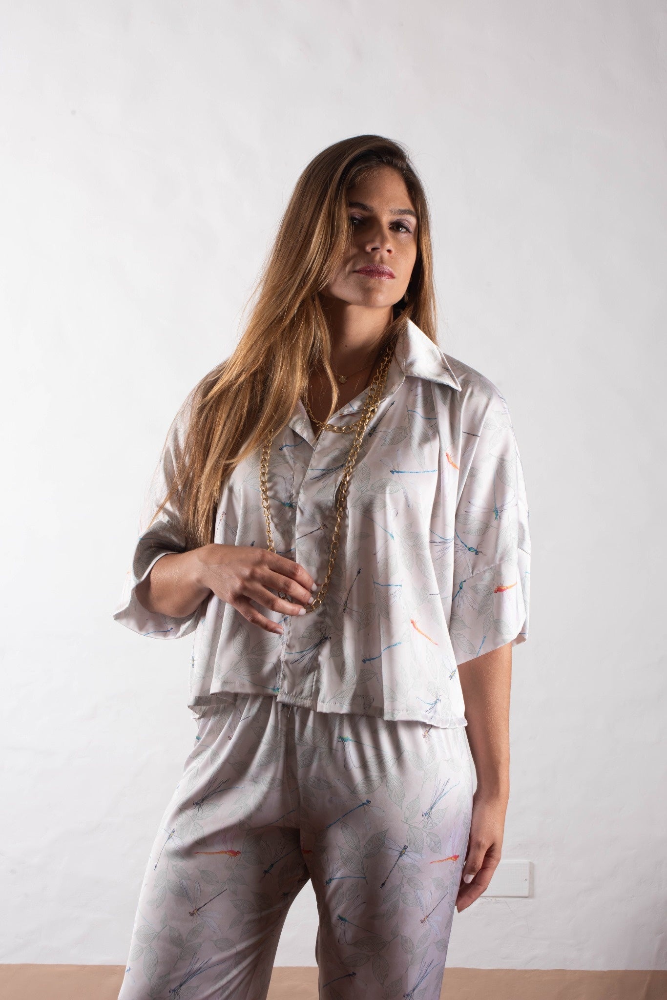 Pantalon + Chemise Évasée Nude